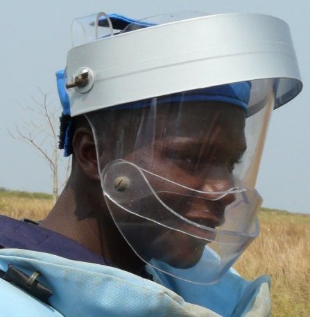 AVS mask visor in Angola